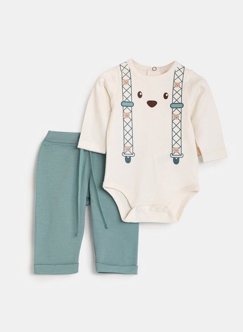 طقم بيجاما بيبي ولادي